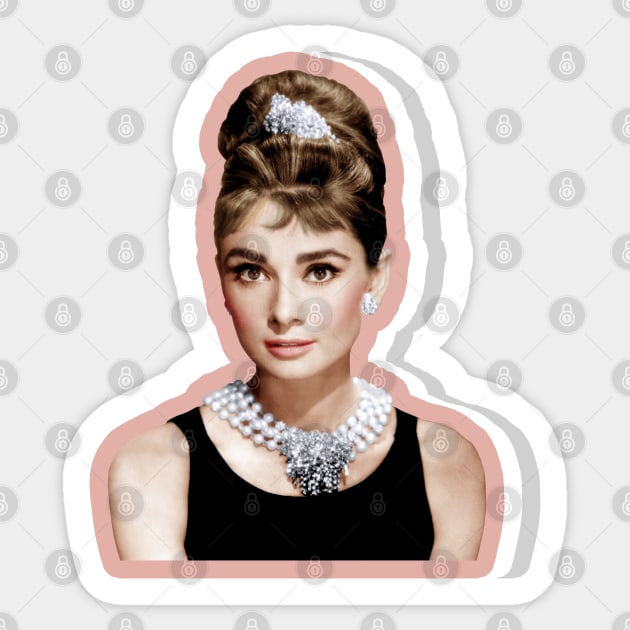 Breakfast with Audrey Sticker by Xanaduriffic